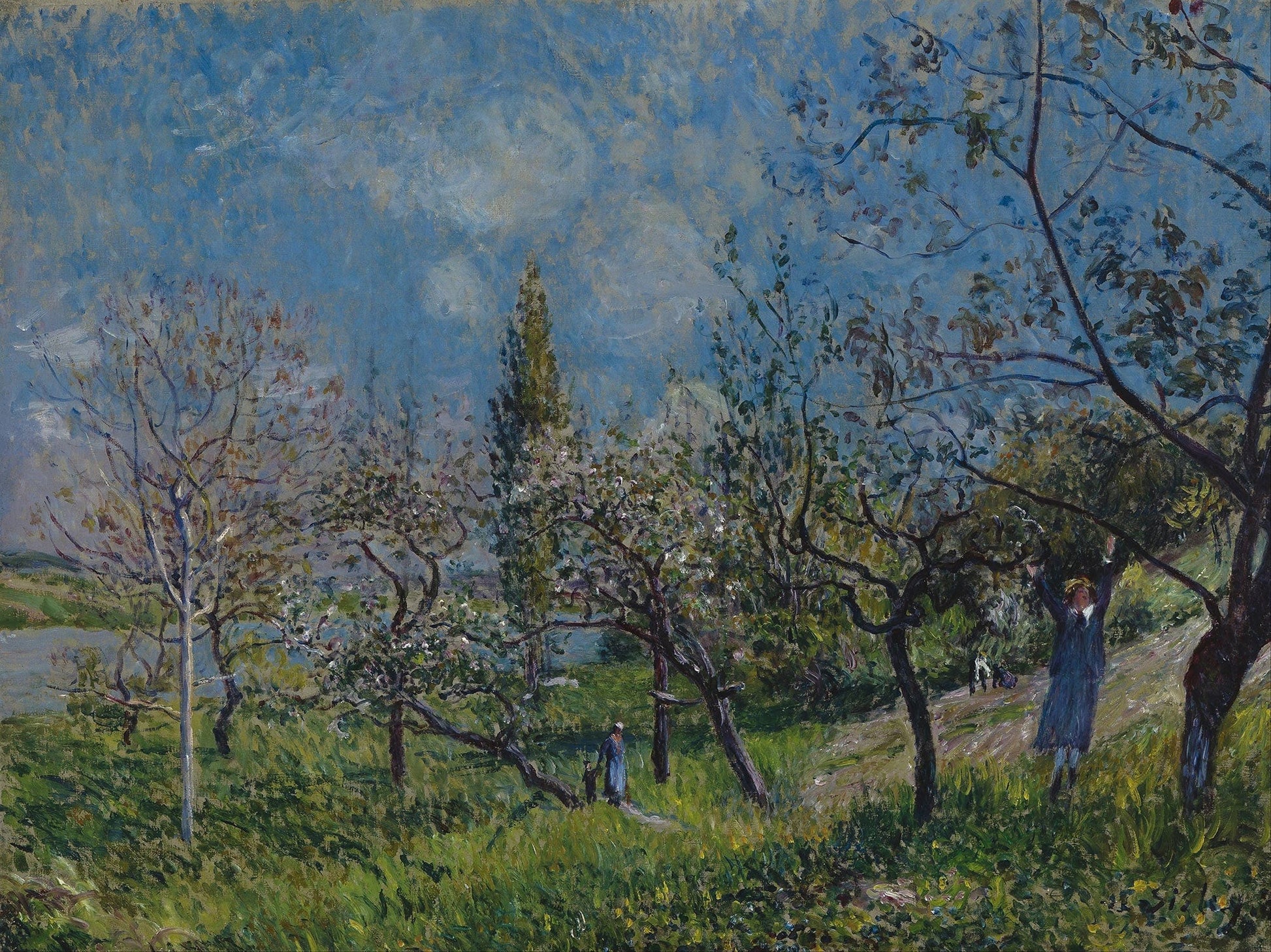 Orchard In Spring by Alfred Sisley