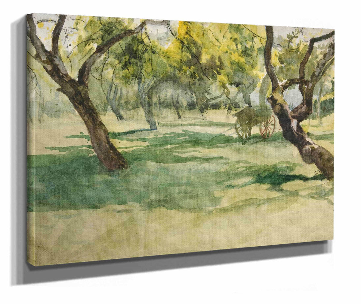 Orchard With Farm Cart by Edwin Austin Abbey