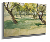 Orchard With Farm Cart by Edwin Austin Abbey