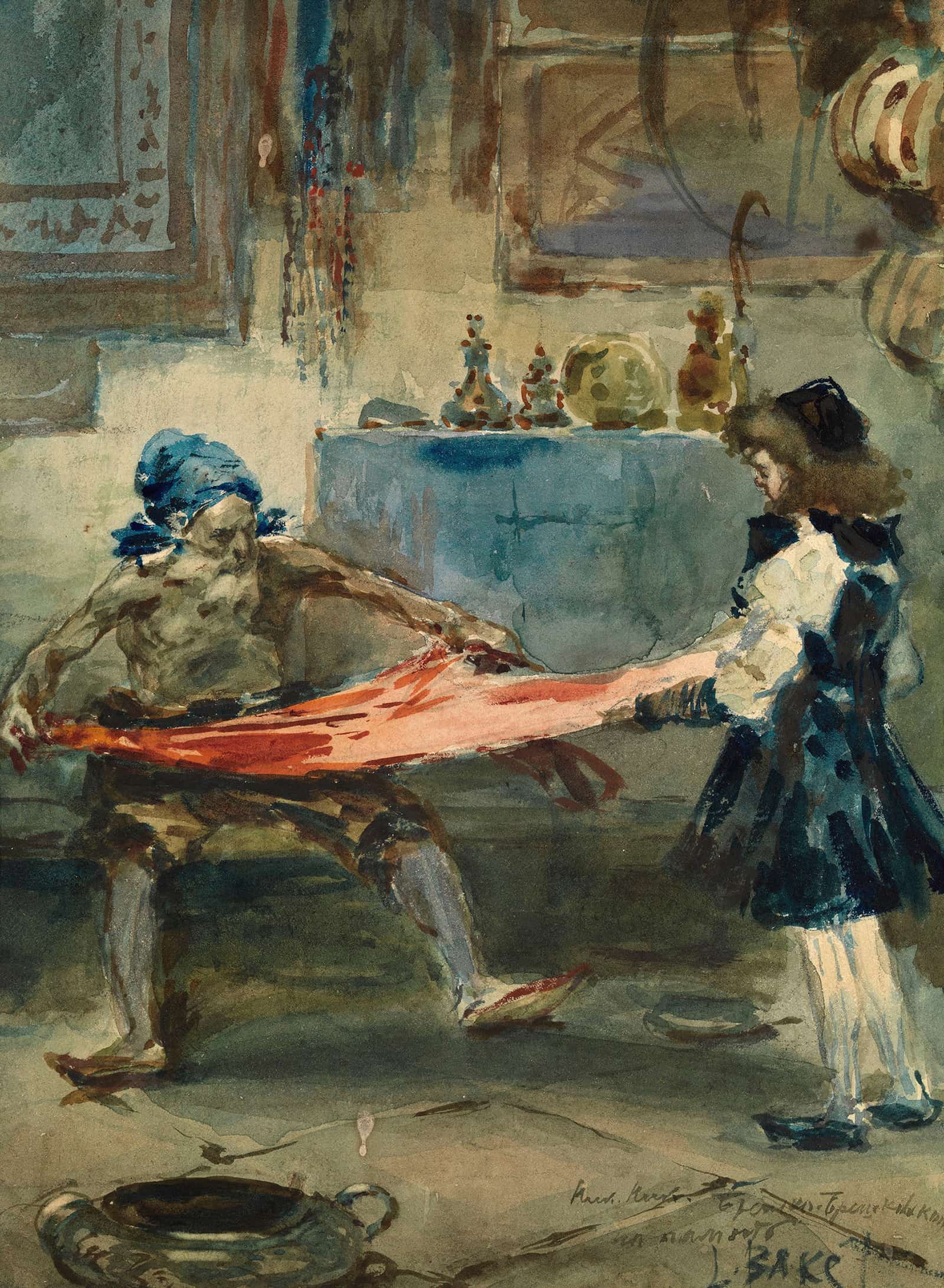 Oriental Scene by Leon Bakst