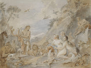 Orpheus Charming The Nymphs Dryads And Animals by Charles Joseph Natoire