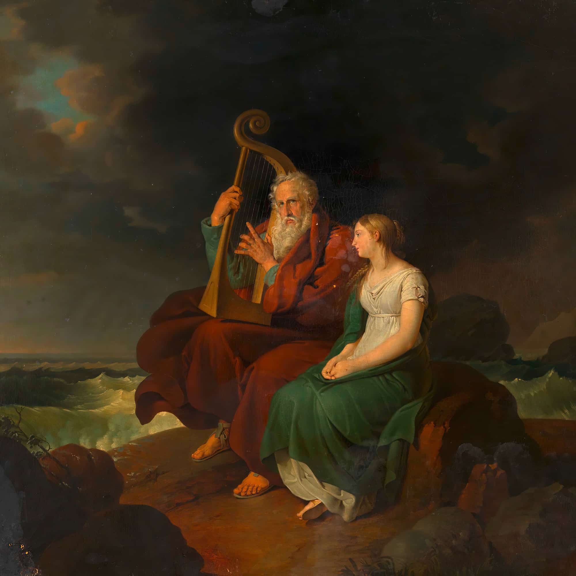 Ossian And Malvina After by Johann Peter Krafft