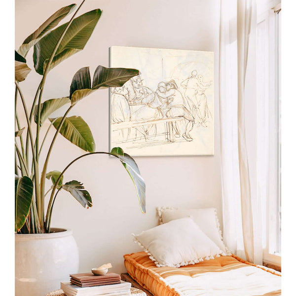 Osteriscene I Forgrunden Kysser Et Siddende Par Hinanden by Wilhelm Marstrand