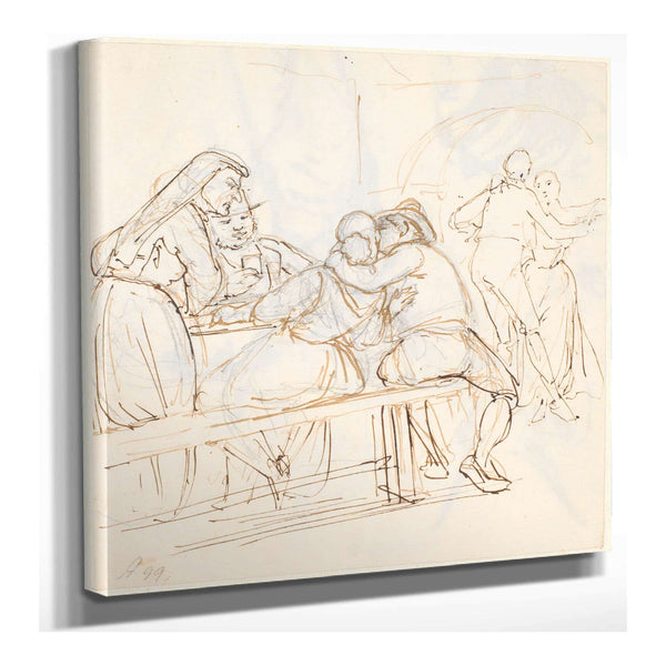 Osteriscene I Forgrunden Kysser Et Siddende Par Hinanden by Wilhelm Marstrand