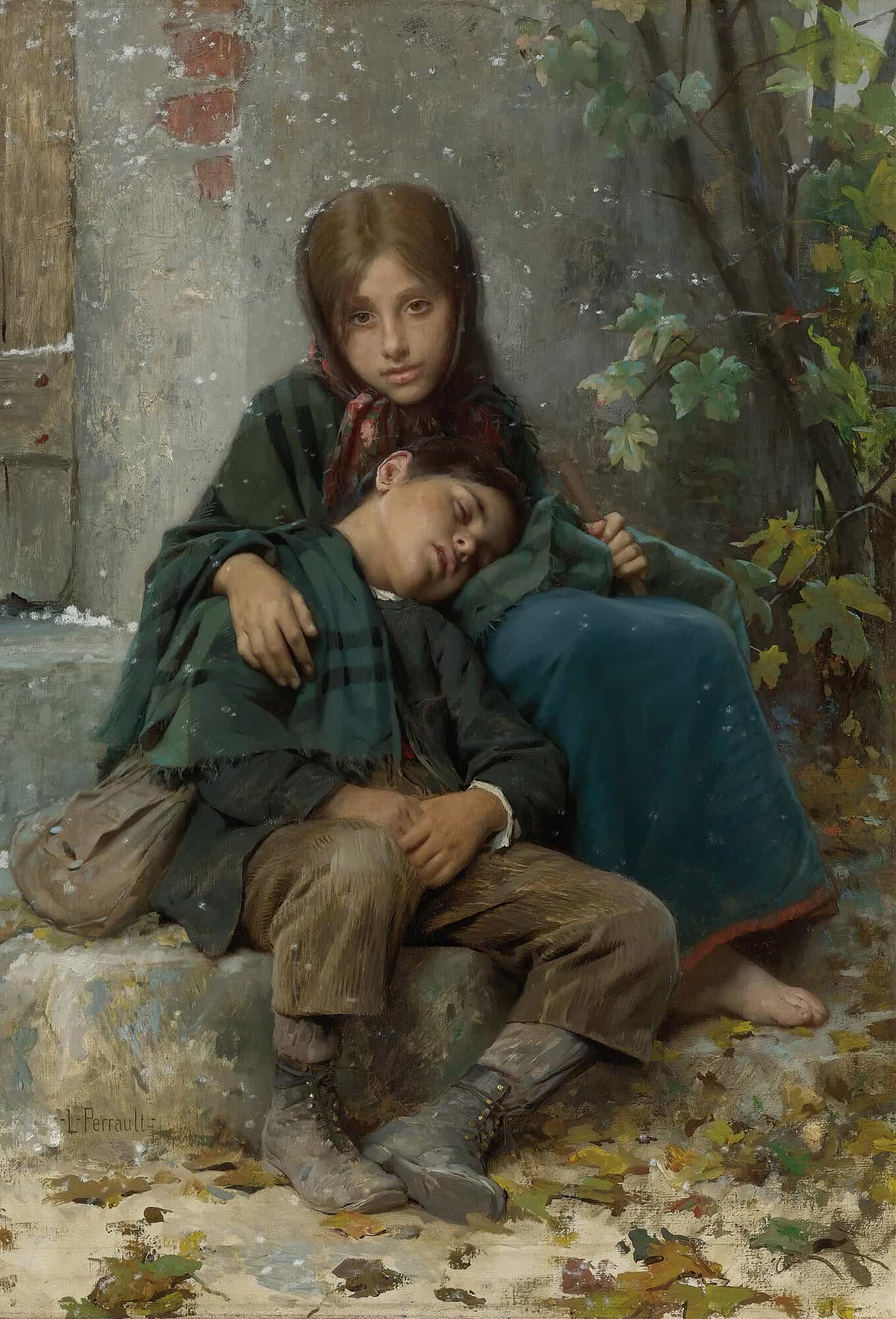 Out In The Cold by Leon Jean Basile Perrault