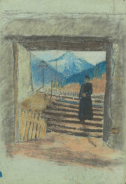 Out Of Cemetery   by Ladislav Mednyanszky