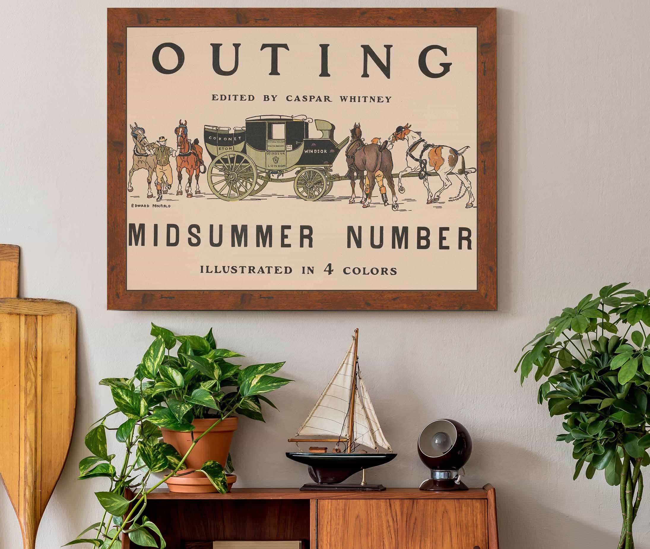 Outing Edited By Caspar Whitney Between And by Edward Penfield