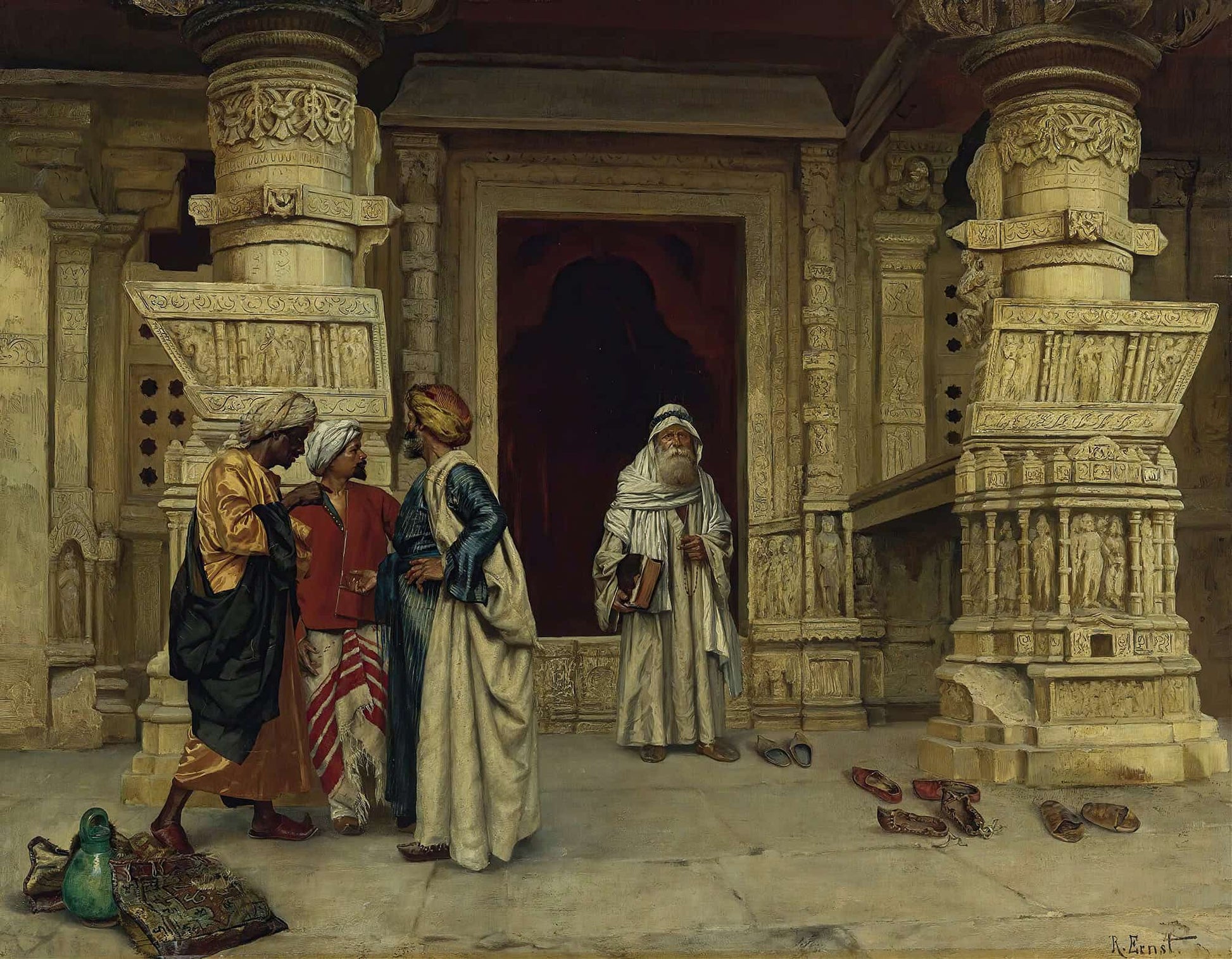 Outside The Mosque by Rudolf Ernst