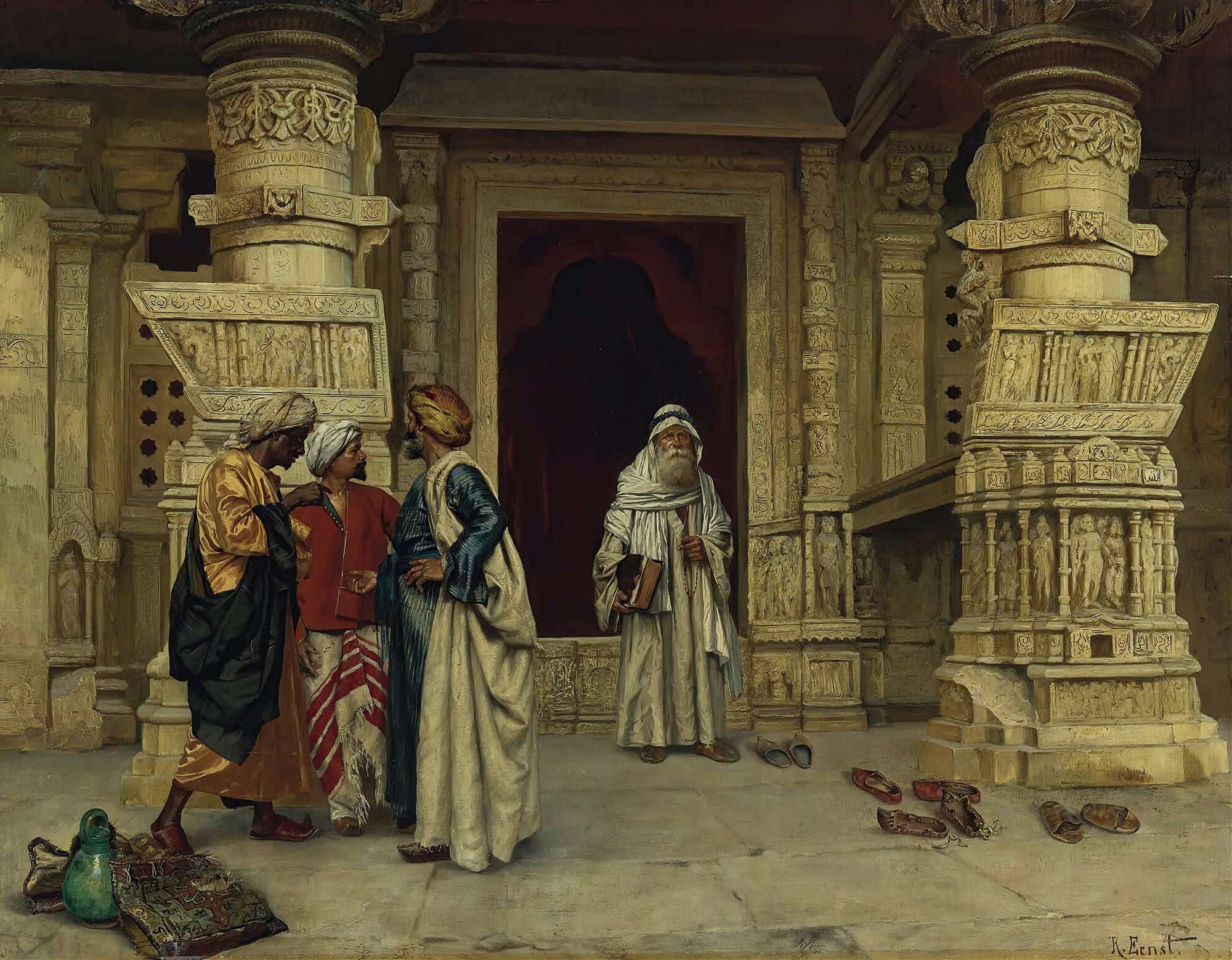 Outside The Mosque by Rudolf Ernst
