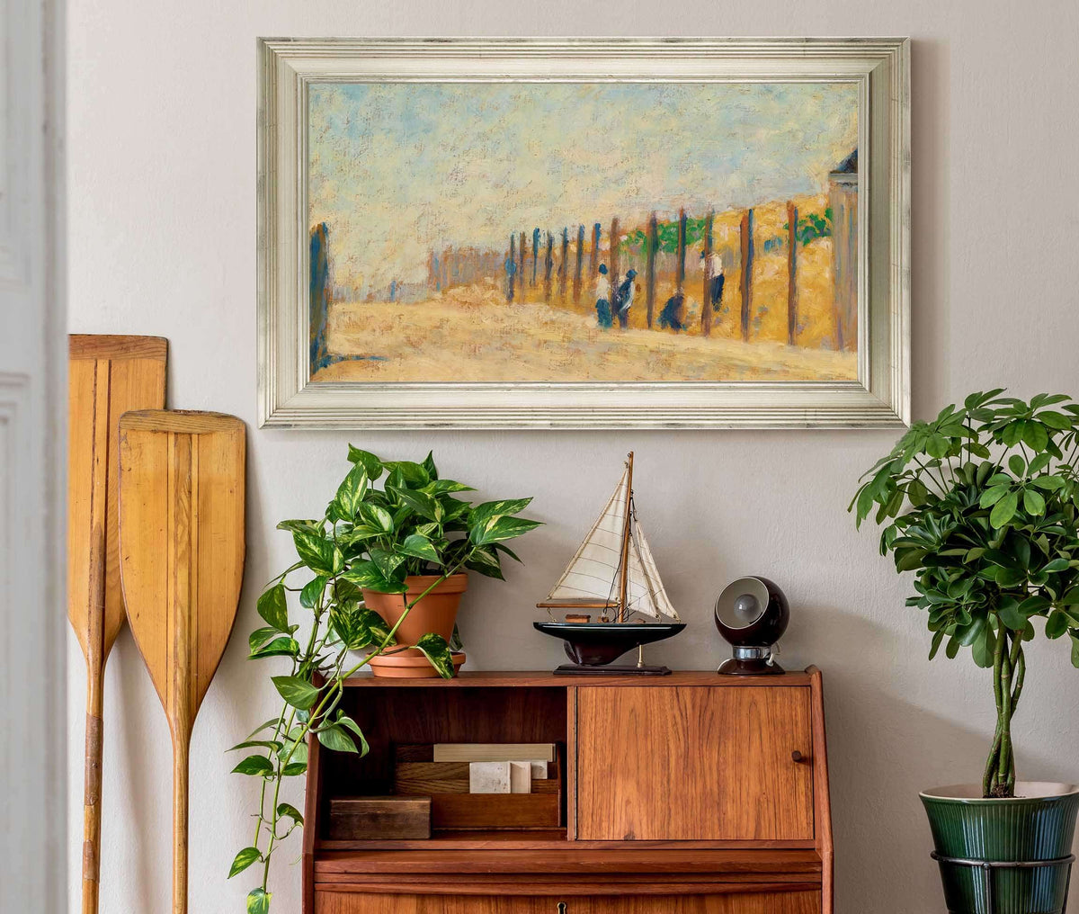 Ouvriers Enfoncant Des Pieux by Georges Seurat