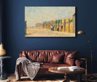 Ouvriers Enfoncant Des Pieux by Georges Seurat