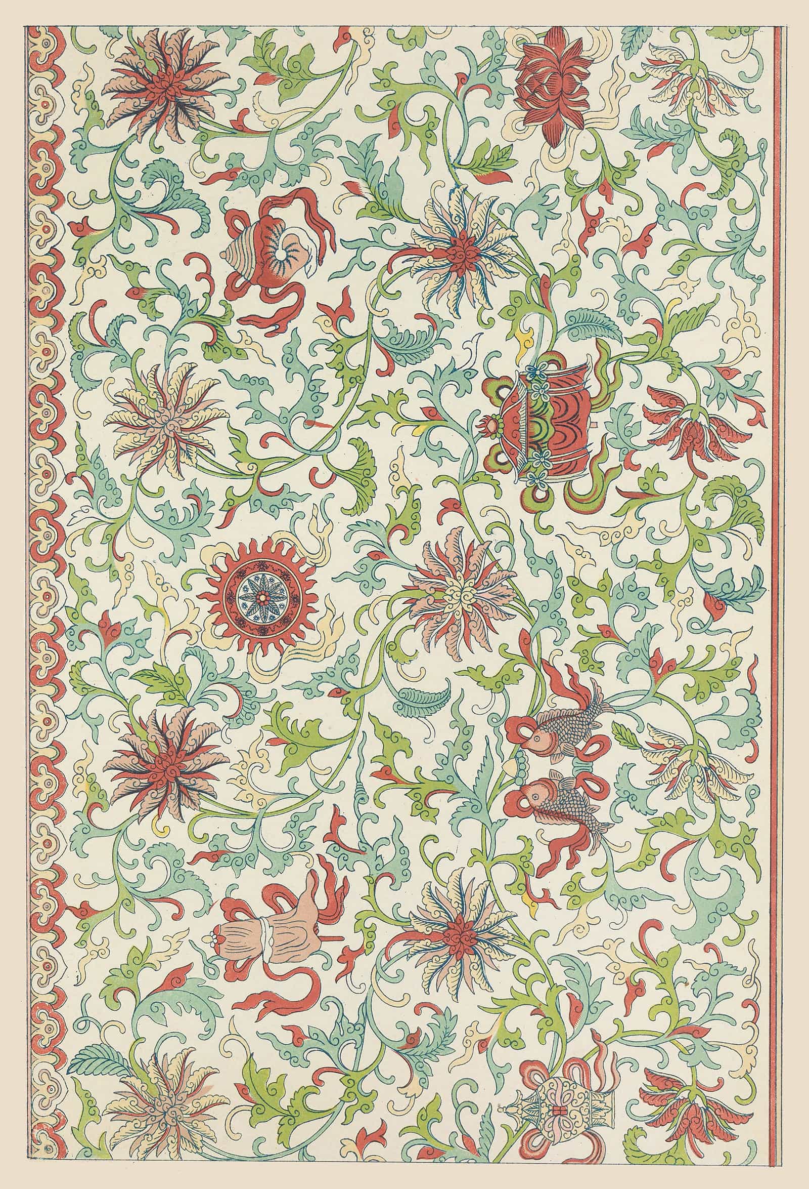 Examples Of Chinese Ornament Pl by Owen Jones Fine Art Print
