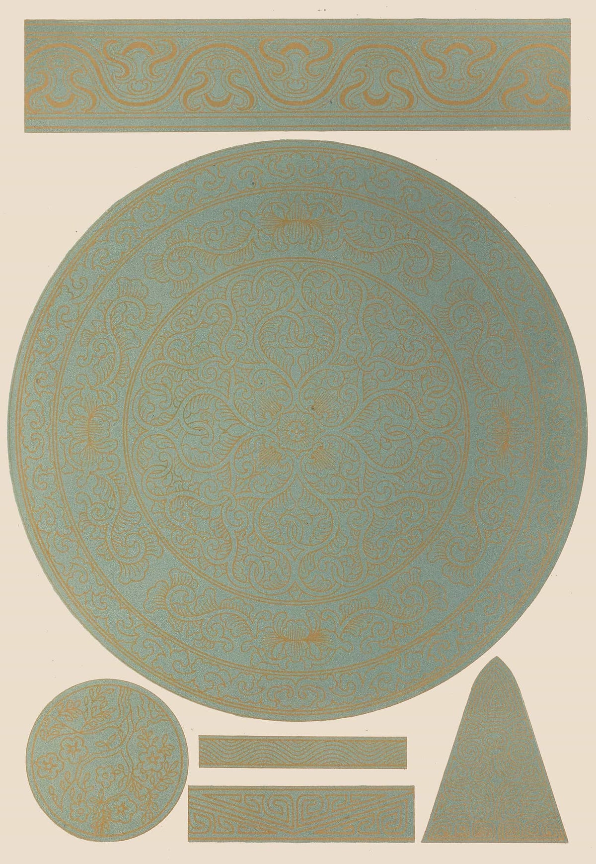 Examples Of Chinese Ornament Pl  by Owen Jones