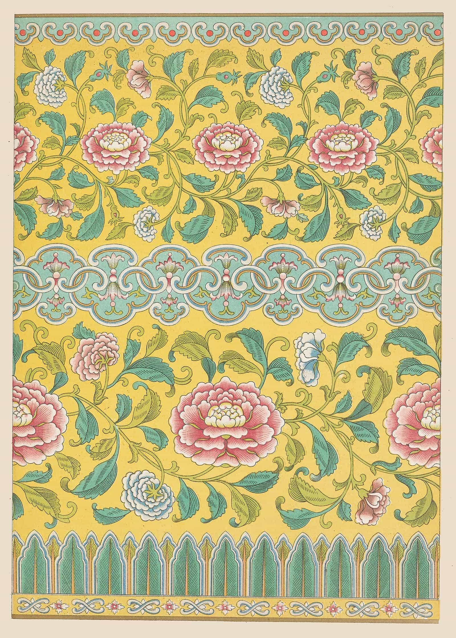 Examples Of Chinese Ornament Pl by Owen Jones Fine Art Print
