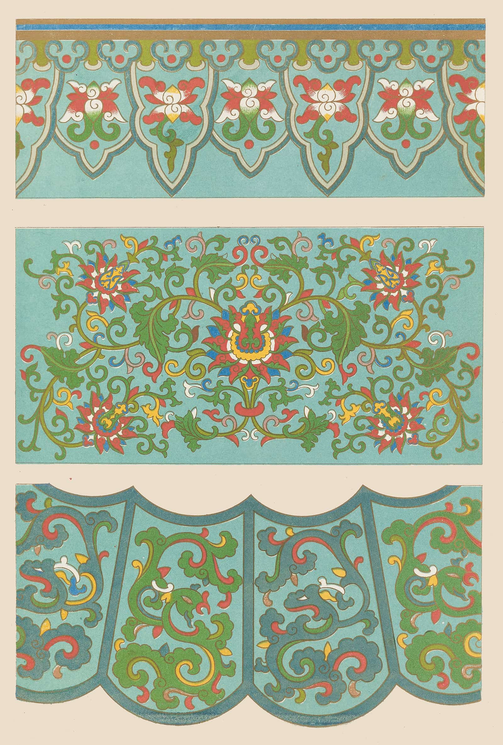 Examples Of Chinese Ornament Pl by Owen Jones Fine Art Print