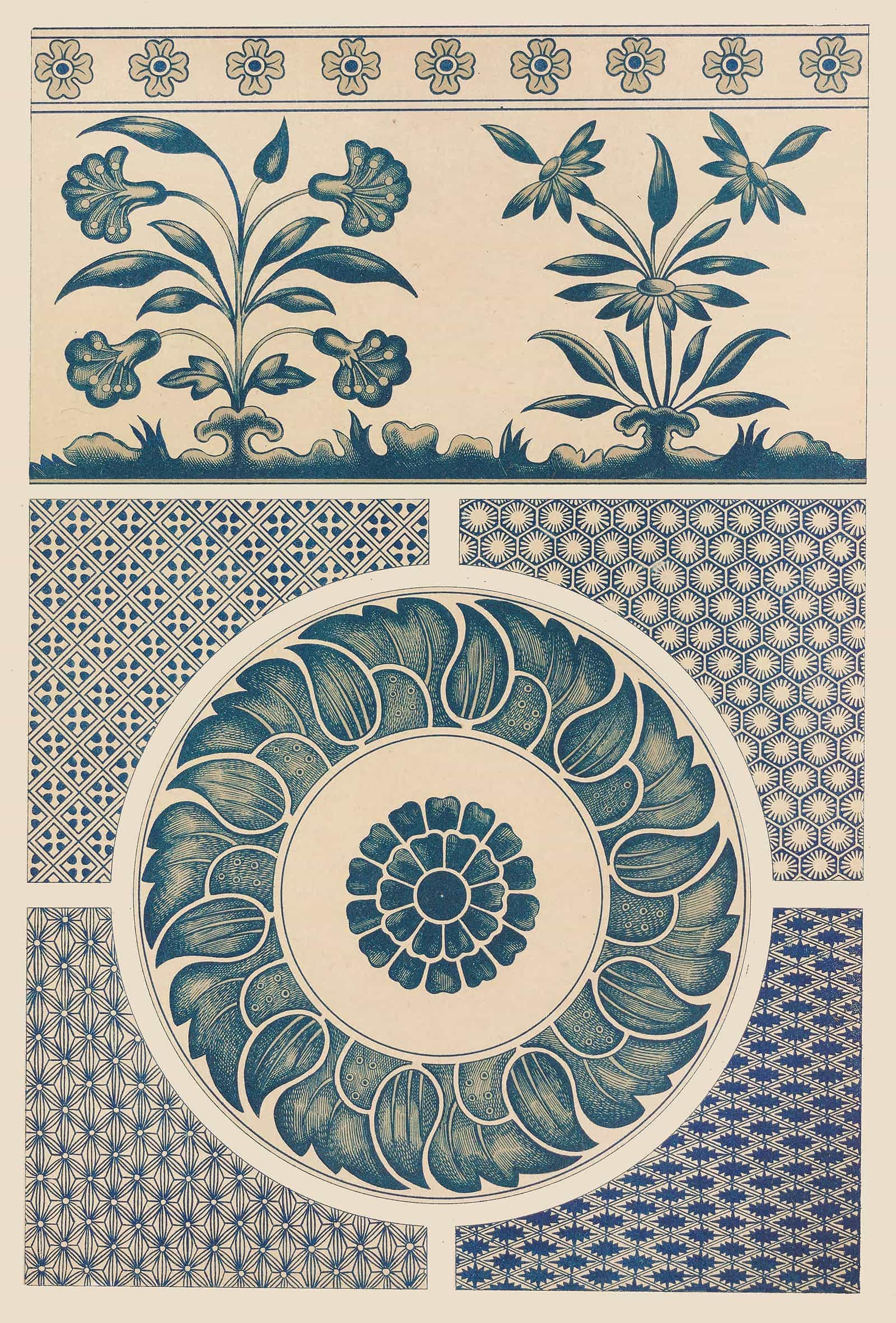 Examples Of Chinese Ornament Pl by Owen Jones Fine Art Print