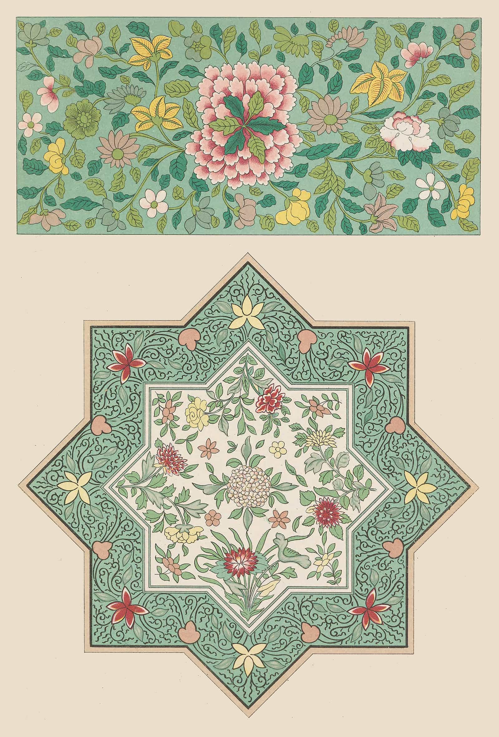 Examples Of Chinese Ornament Pl by Owen Jones Fine Art Print