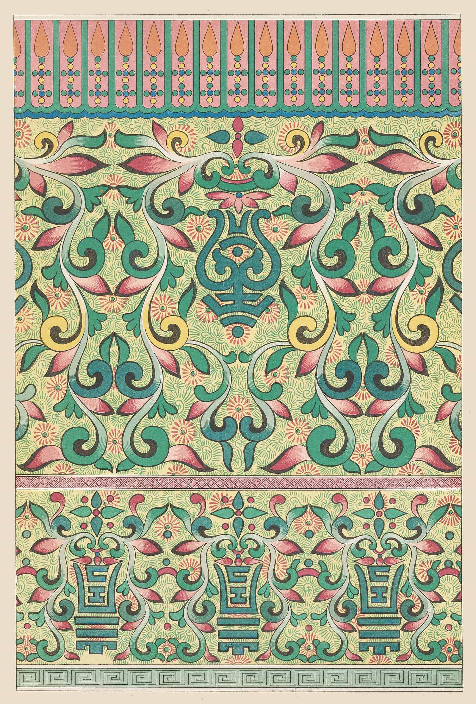 Examples Of Chinese Ornament Pl by Owen Jones Fine Art Print