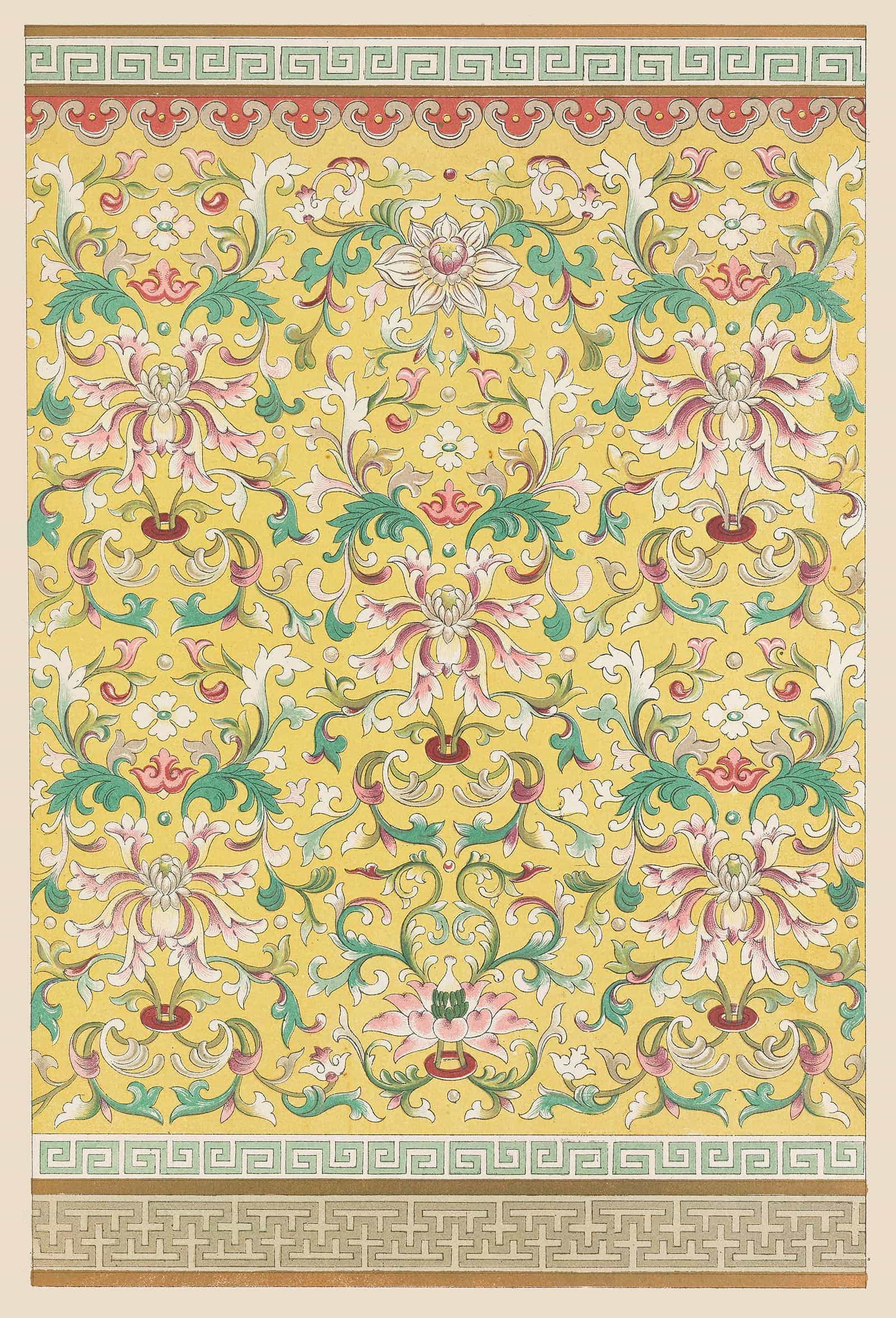 Examples Of Chinese Ornament Pl by Owen Jones Fine Art Print