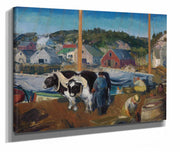 Ox Team Wharf At Matinicus by George Wesley Bellows