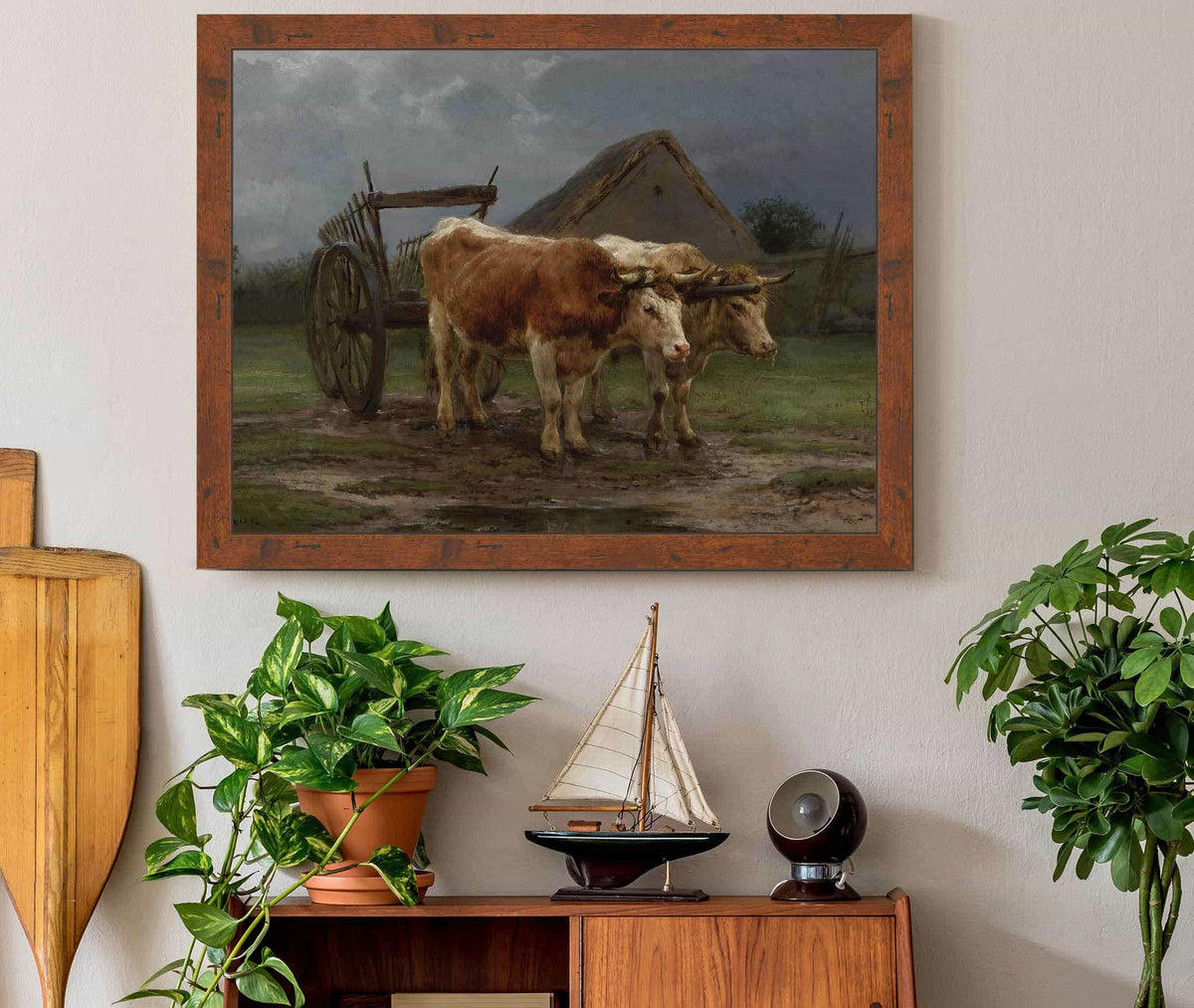 Oxen Pulling A Cart by Rosa Bonheur