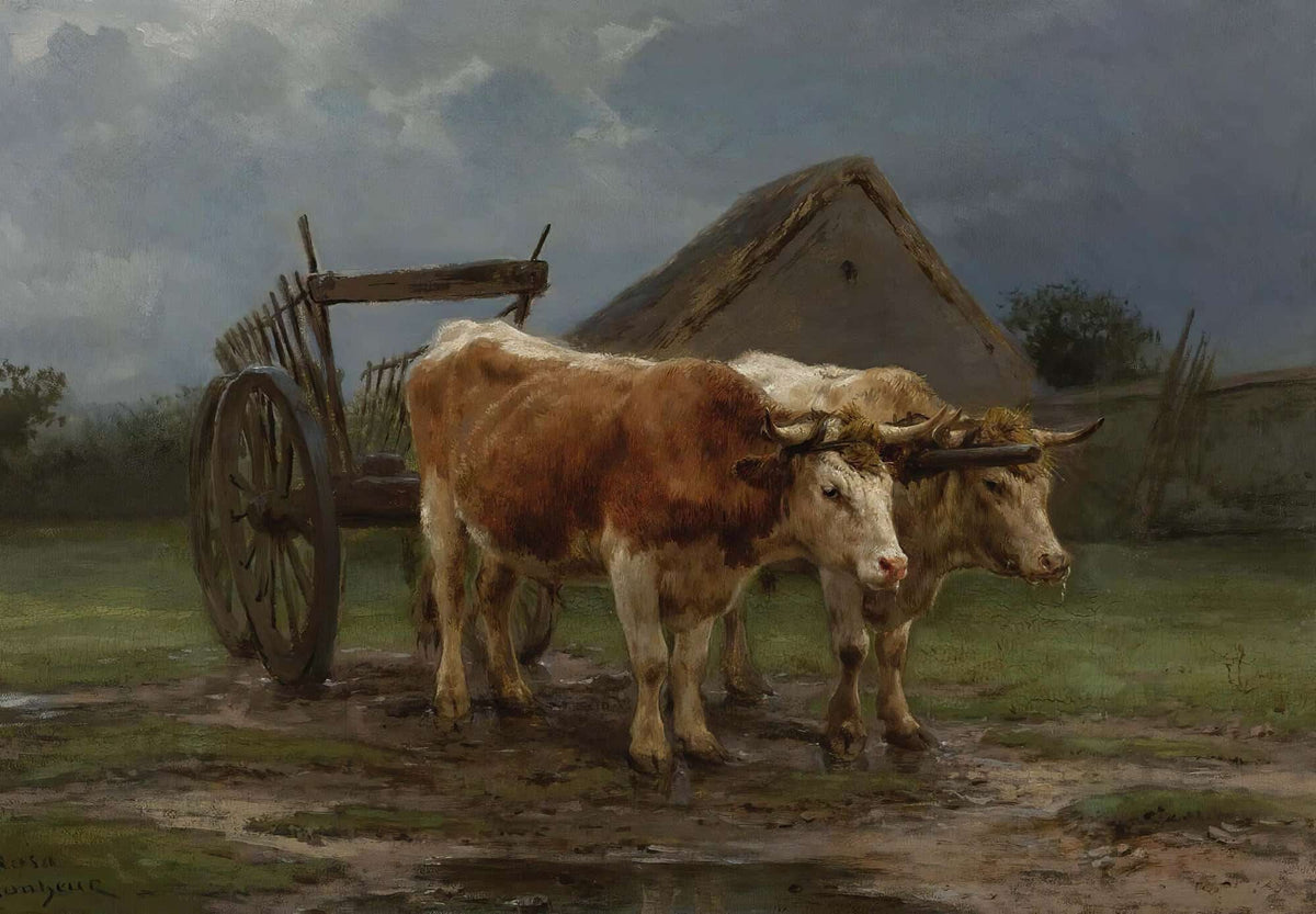 Oxen Pulling A Cart by Rosa Bonheur