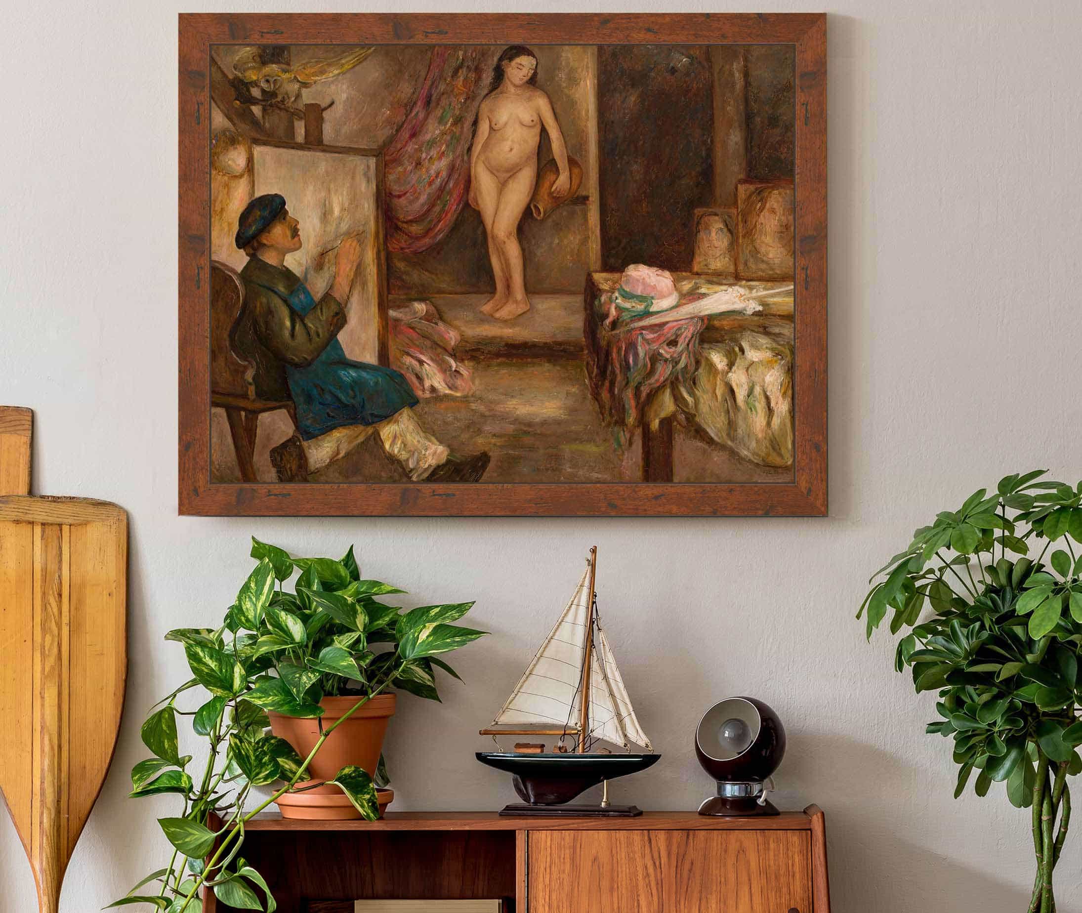 Painter And A Model by Tadeusz Makowski