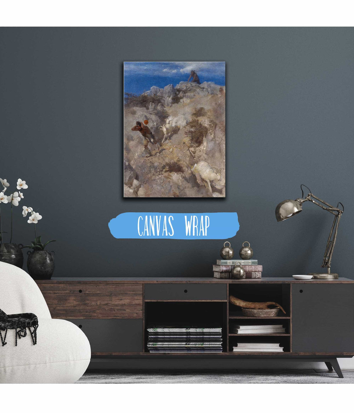 Pan Frightening A Shepherd Terrified Panic by Arnold Bocklin