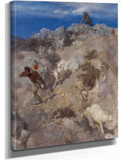 Pan Frightening A Shepherd Terrified Panic by Arnold Bocklin