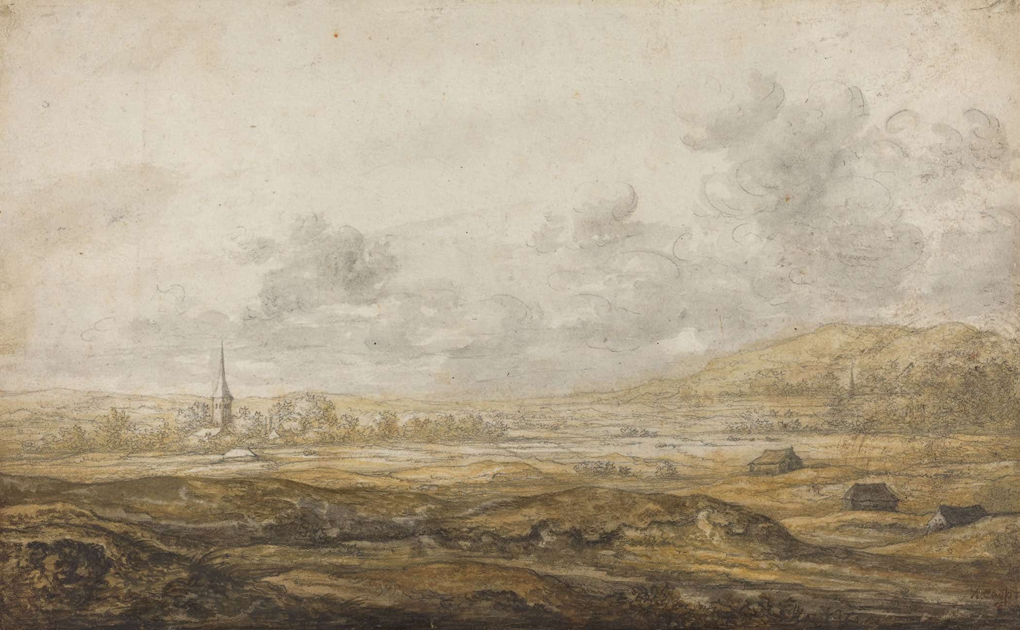 Panoramic Landscape Along The Rhine S By Aelbert Cuyp