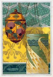 Papillons Et Pavots Veilleuse Emaux Translucides Paons Vase Emaux Cloisonnes by Maurice Pillard Verneuil