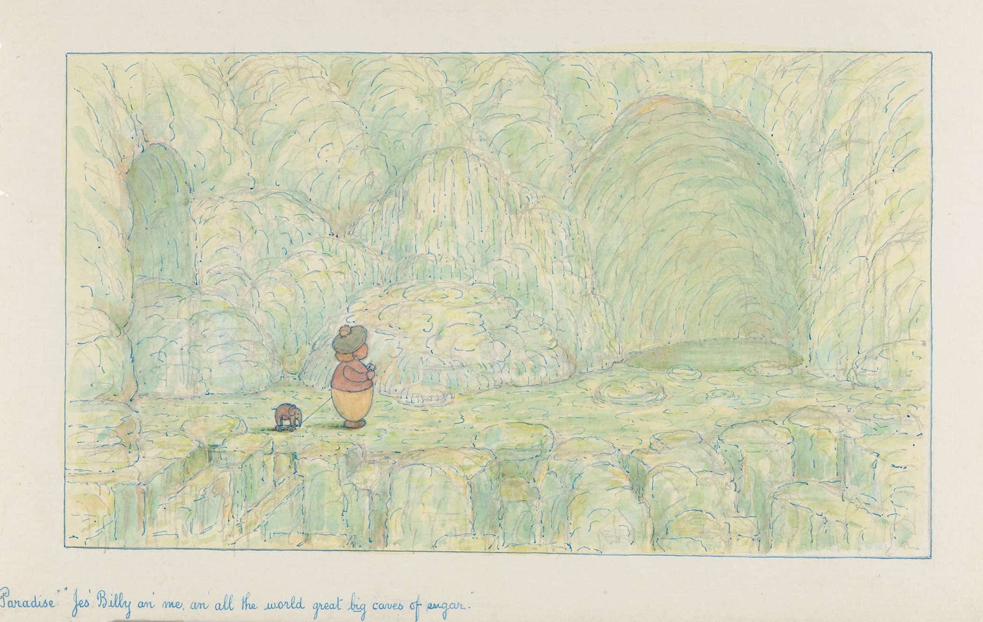 Paradise Jes Billy An Me An All The World Great Big Caves Of Sugar by Herbert Crowley