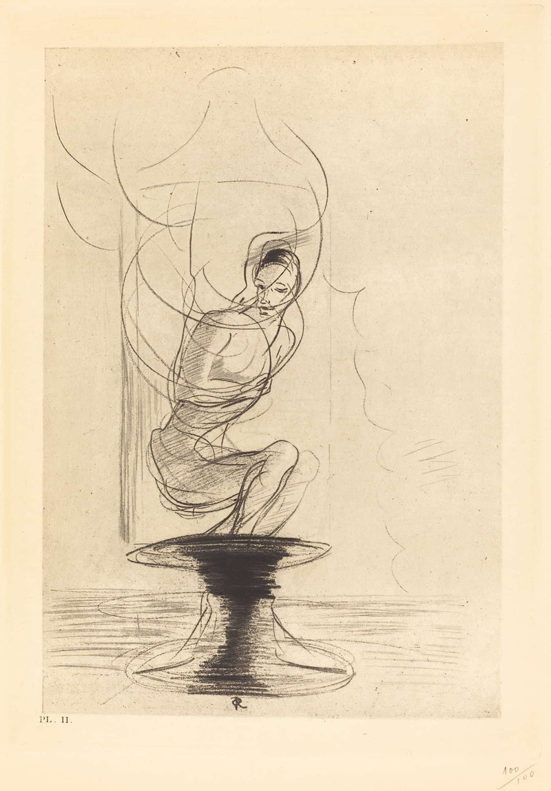 Parfois On Trouve Un Vieux Flacon Qui Se Souvient Dou Jaillit Toute Vive Une Ame Qui Revient by Odilon Redon