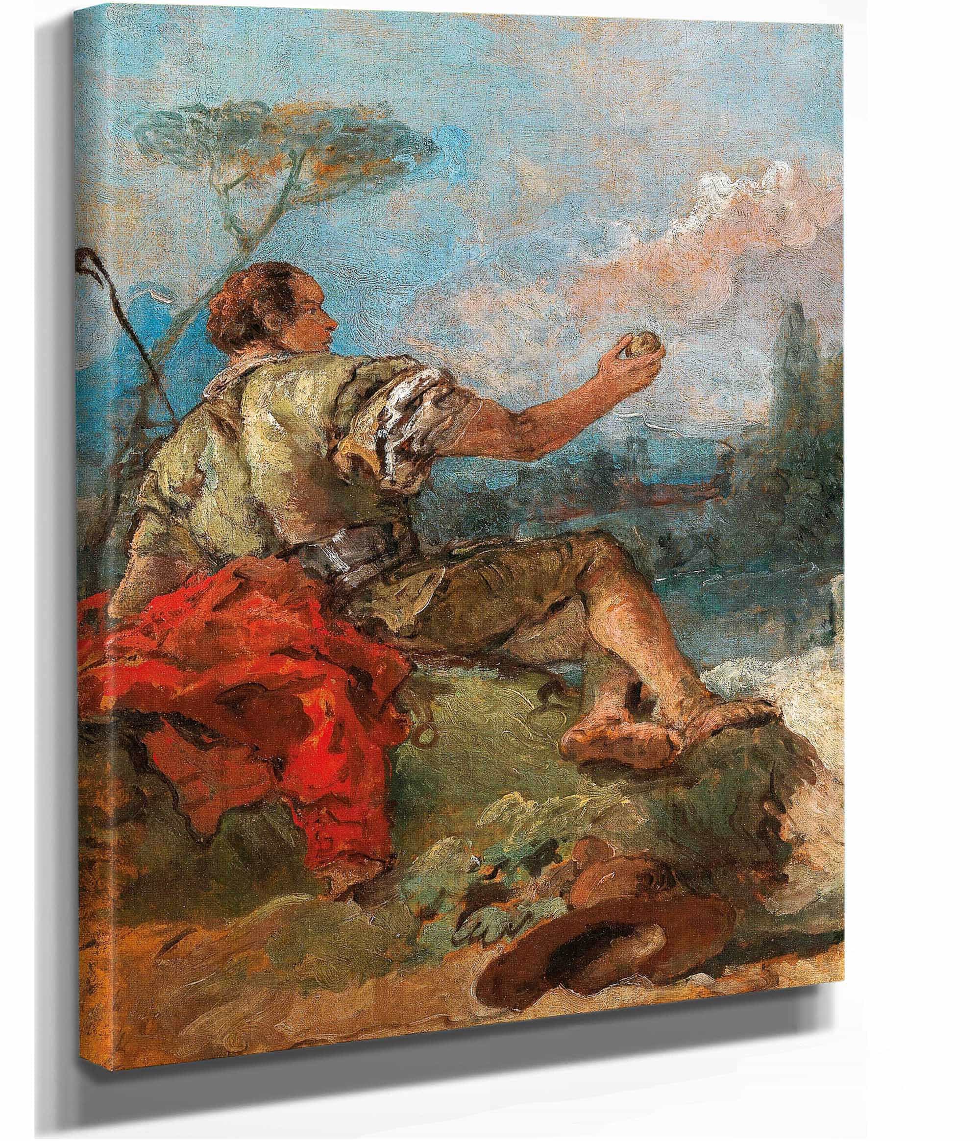 Paris Holding An Apple by Giovanni Domenico Tiepolo
