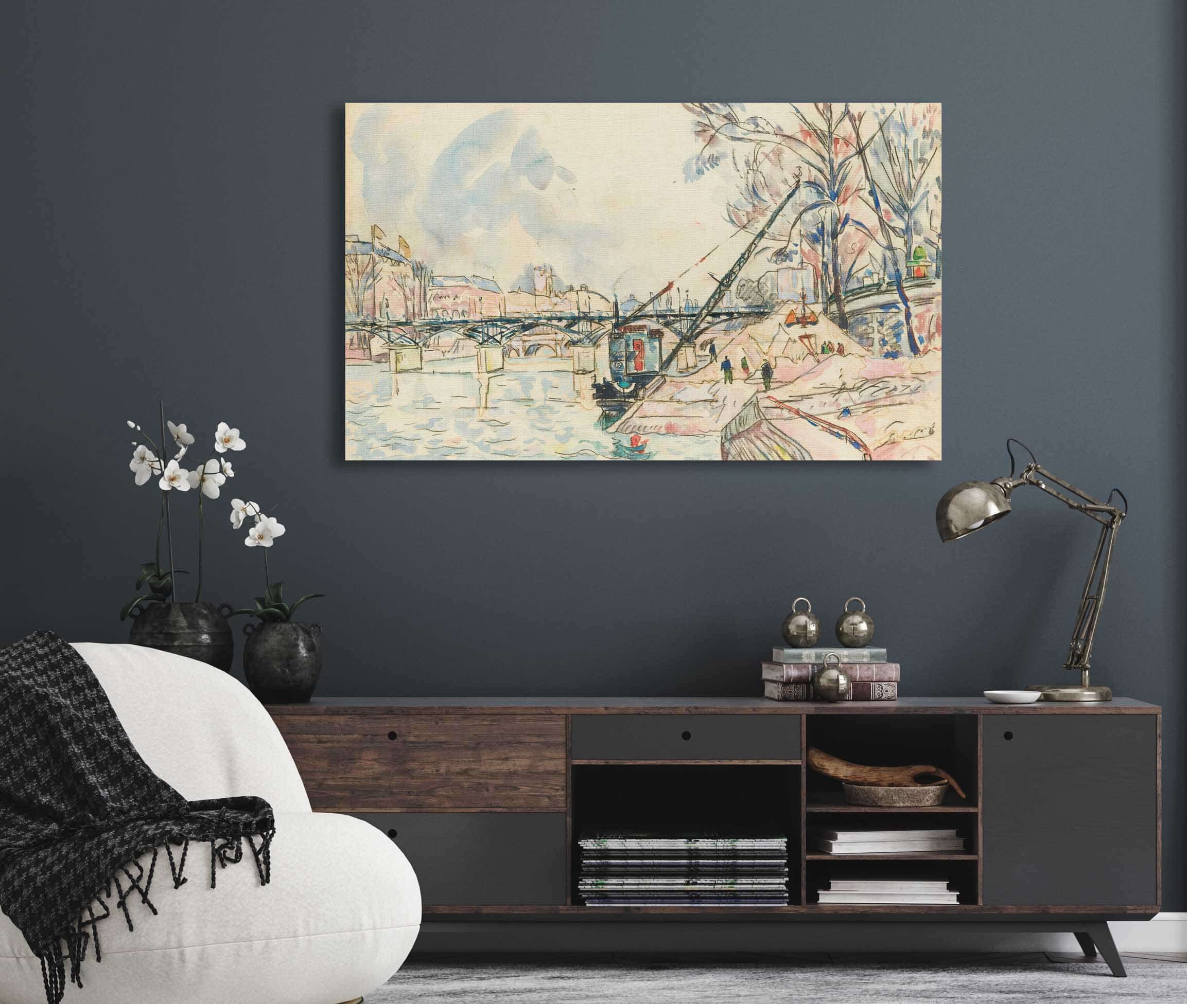 Paris La Seine Au Pont Des Arts by Paul Signac