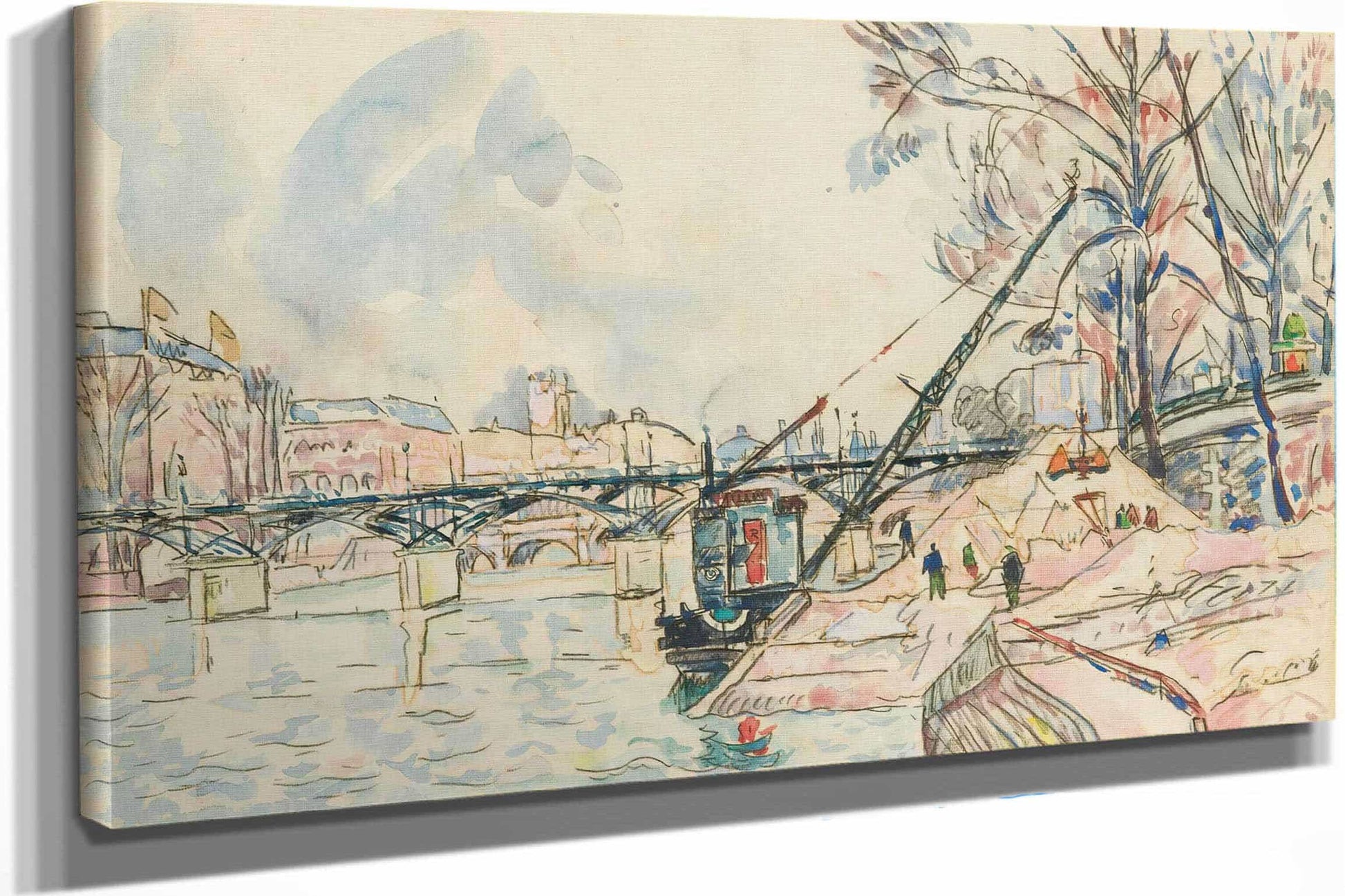 Paris La Seine Au Pont Des Arts by Paul Signac