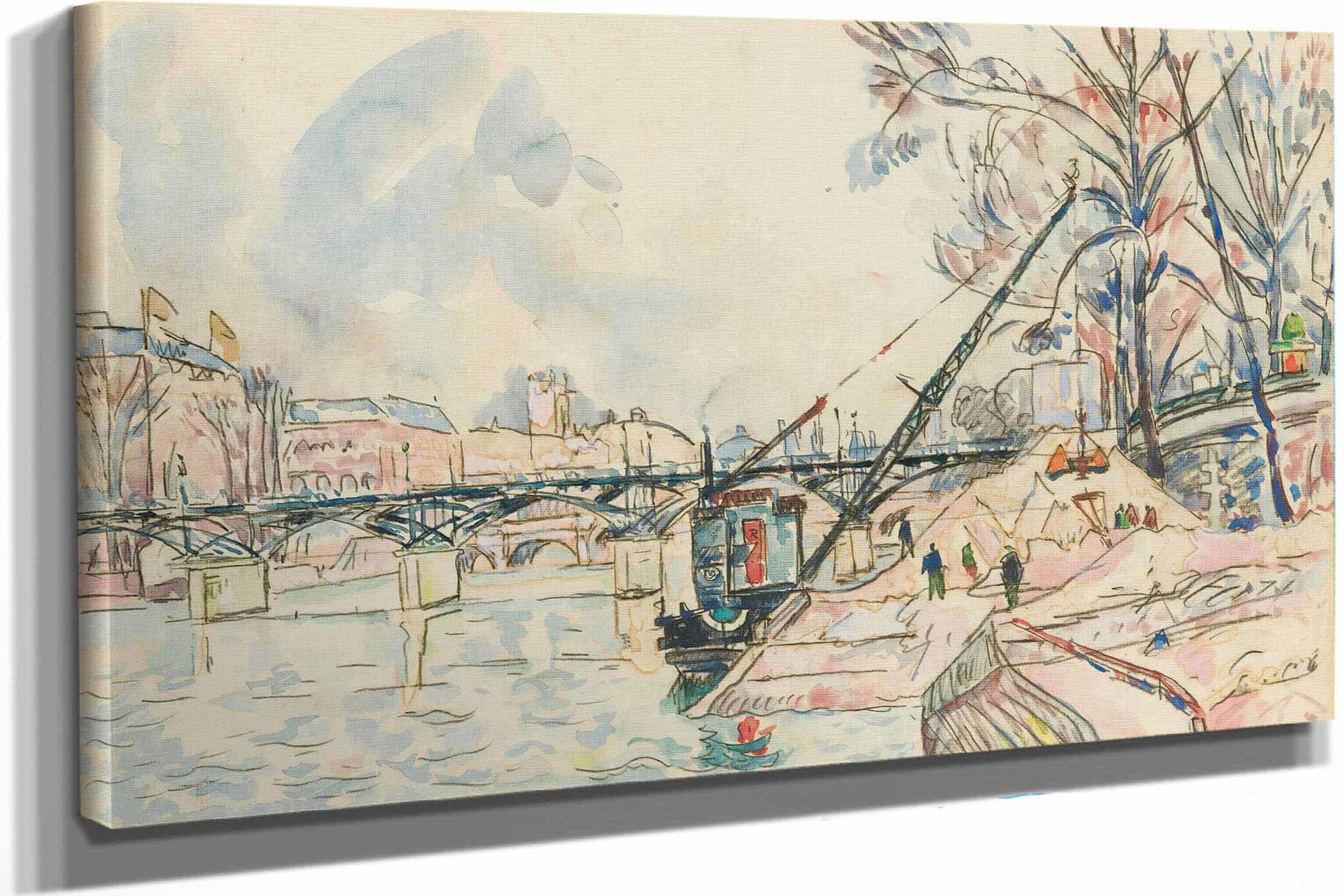 Paris La Seine Au Pont Des Arts by Paul Signac