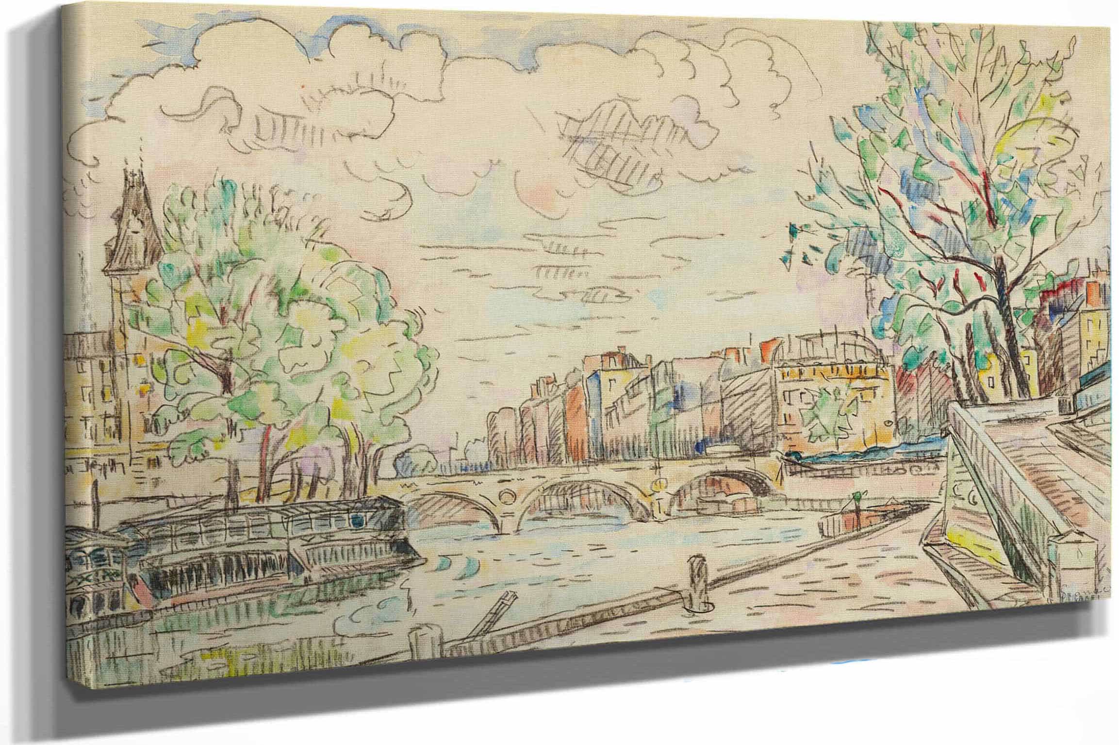 Paris Le Pont Louis Philippe by Paul Signac