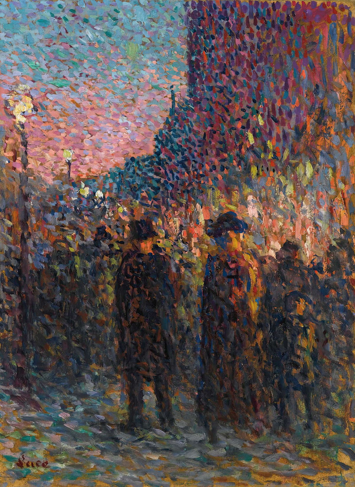 Paris Les Boulevards La Nuit by Maximilien Luce
