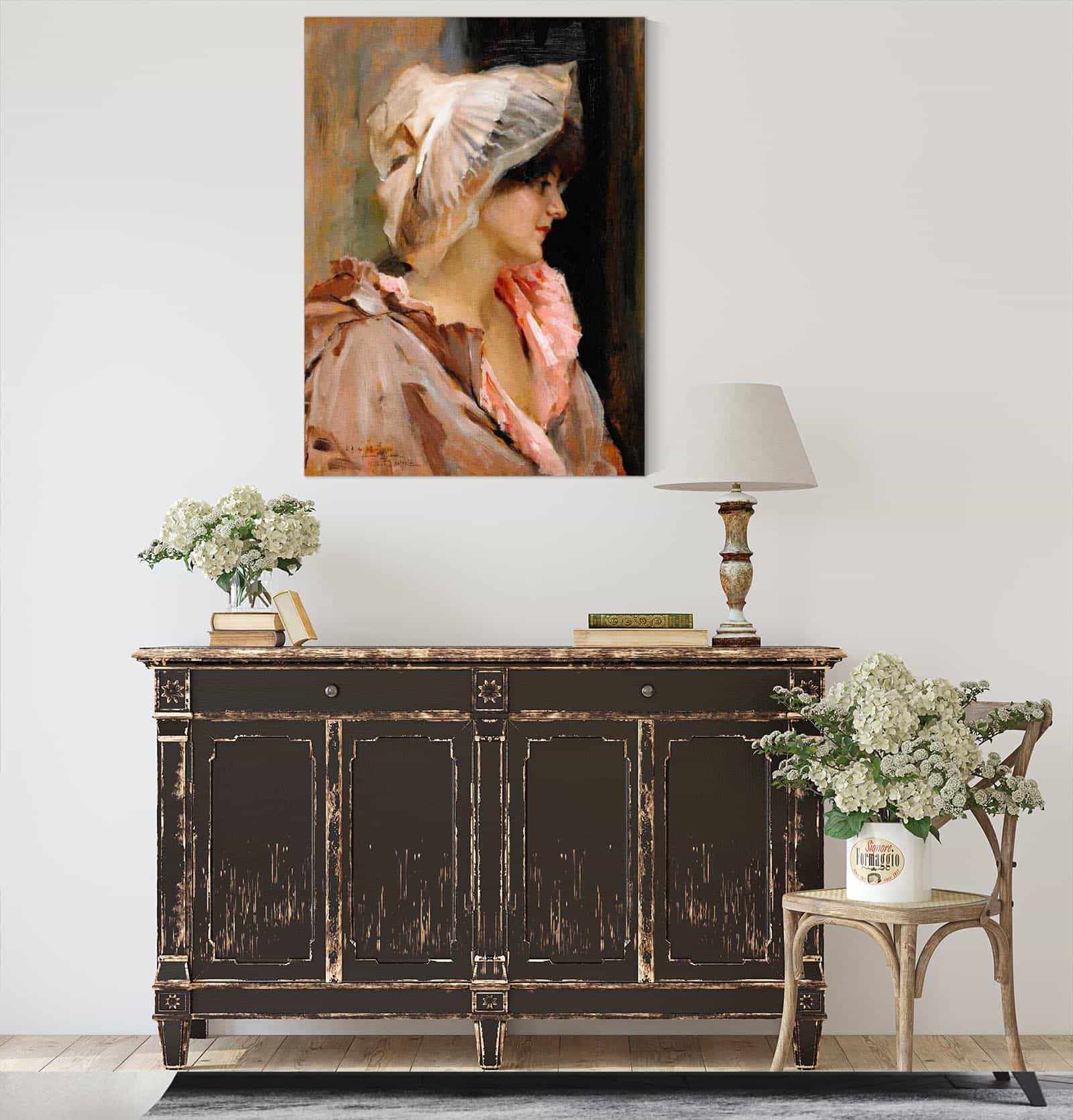 Parisian Lady In A Peignoir by Albert Edelfelt
