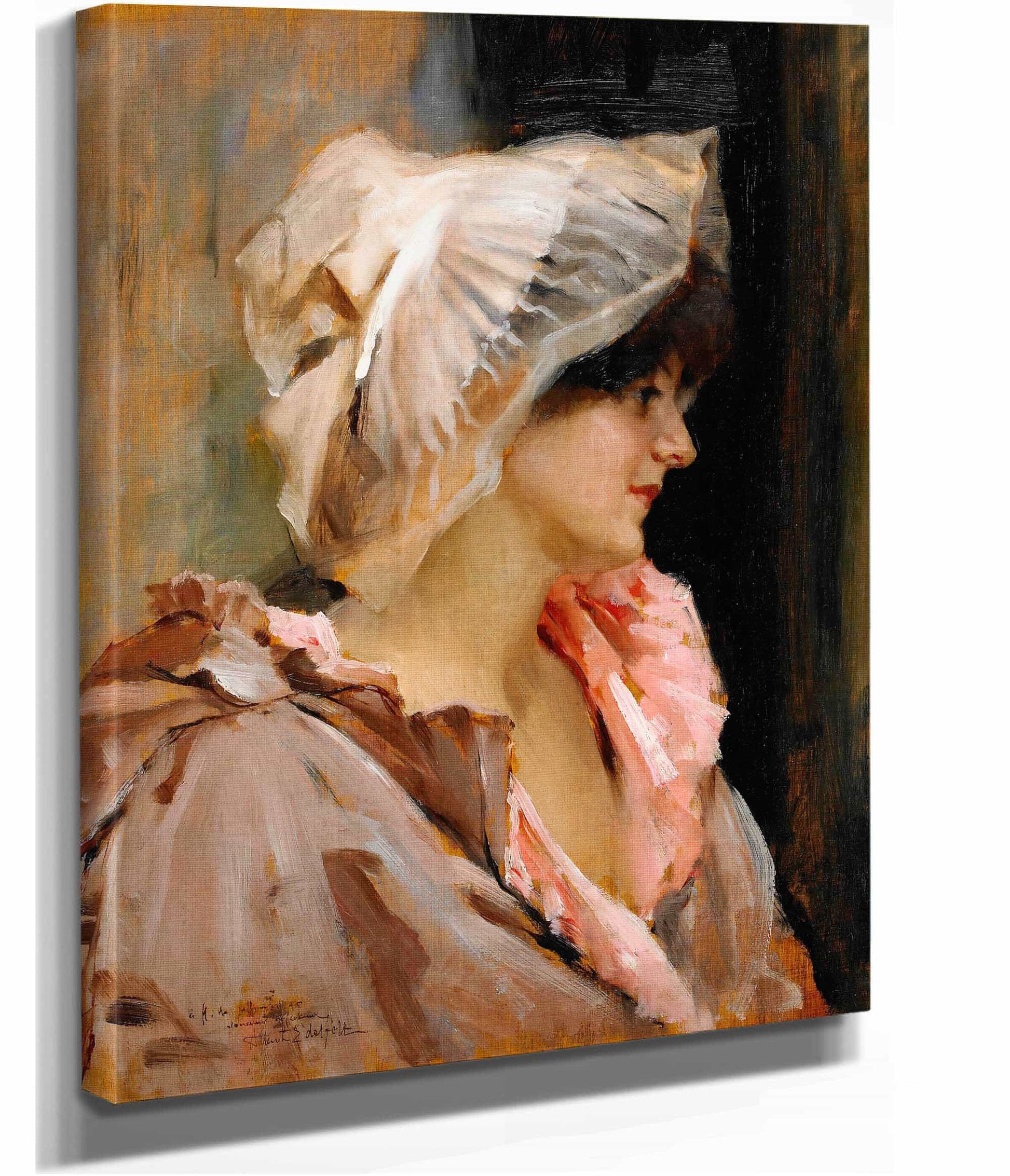 Parisian Lady In A Peignoir by Albert Edelfelt