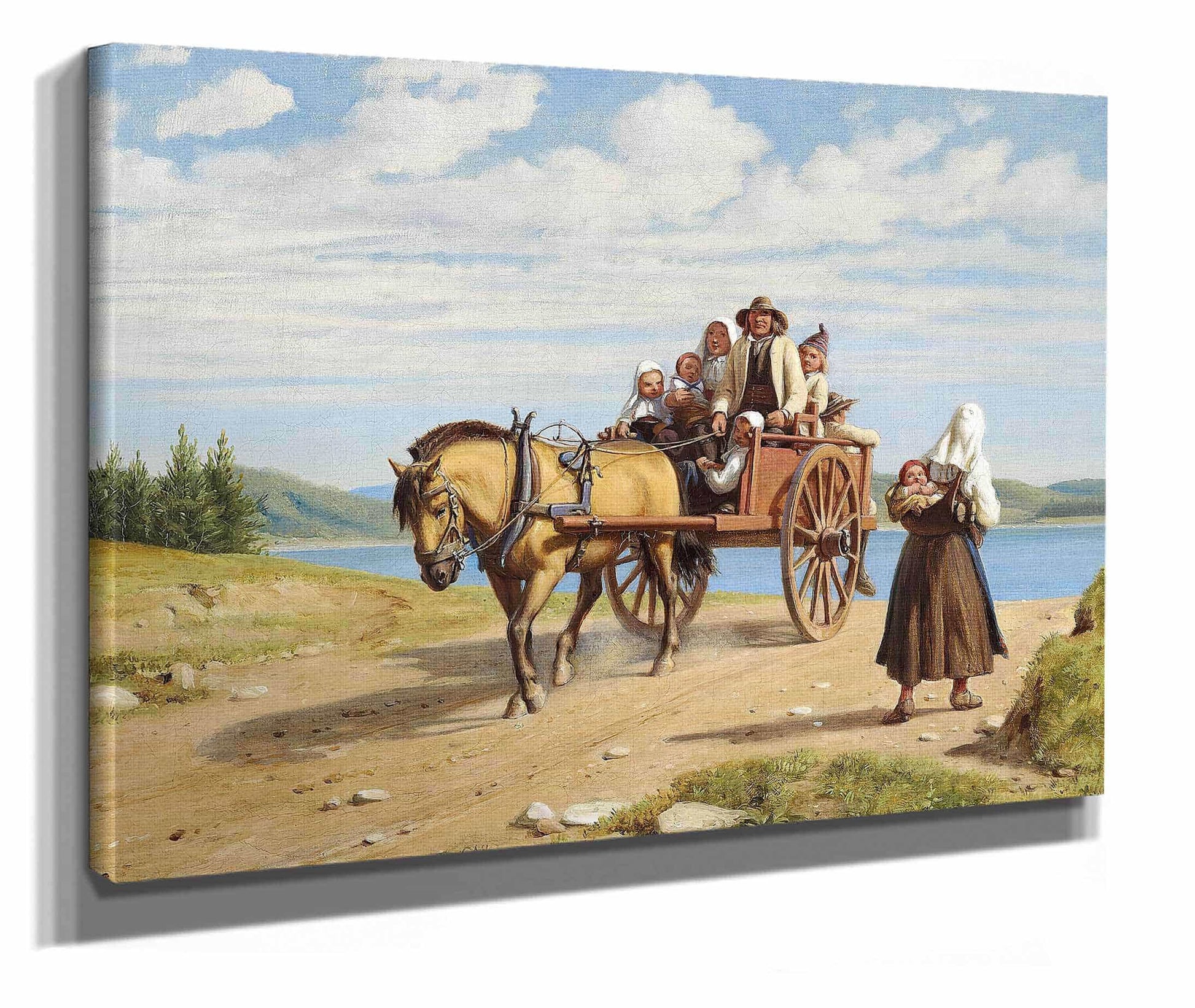 Parti Fra Leksand Med Dalarbonder Pa Sondagsudflugt I Hestevogn by Wilhelm Marstrand