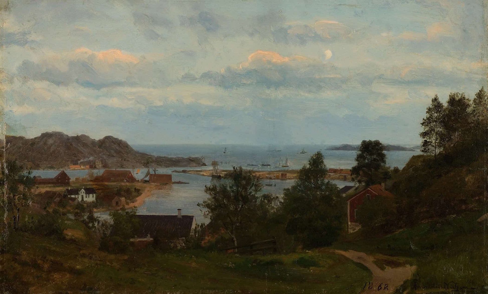 Parti Fra Mandal Oxevolden by Amaldus Nielsen