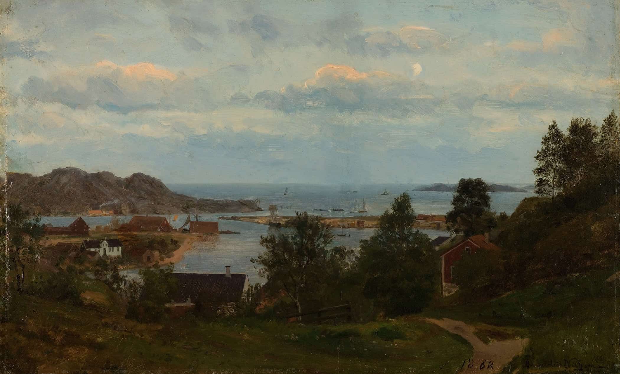 Parti Fra Mandal Oxevolden by Amaldus Nielsen