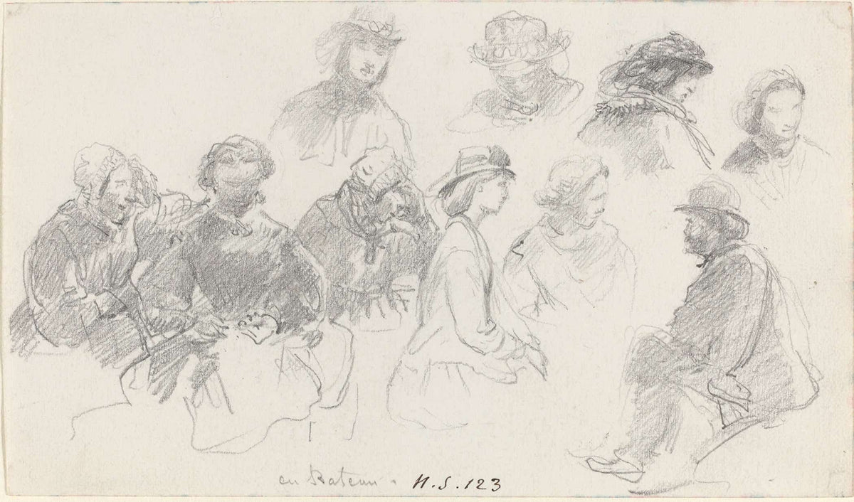 Passengers On Shipboard by Eugene Boudin