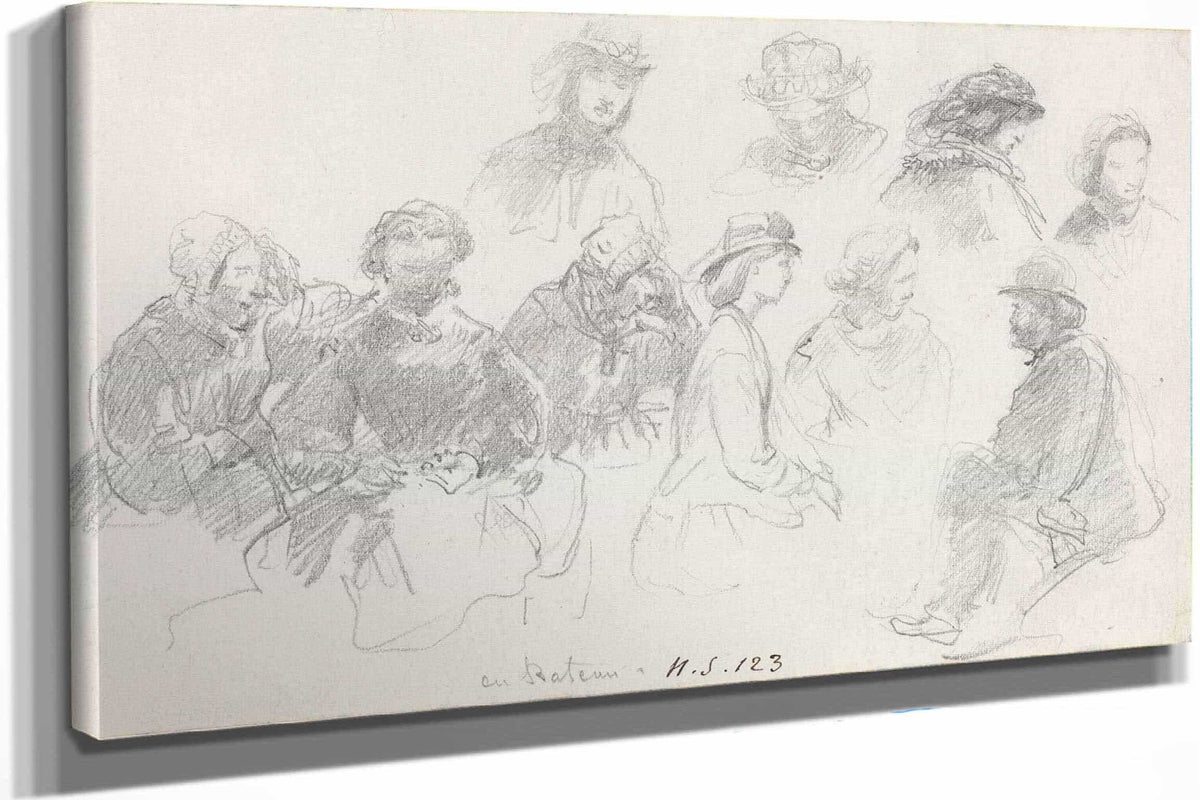 Passengers On Shipboard by Eugene Boudin