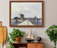 Patineurs A Maassluis by Johan Barthold Jongkind