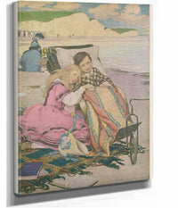 Paul Dombey And Florence On The Beach At Brighton by Jessie Willcox Smith