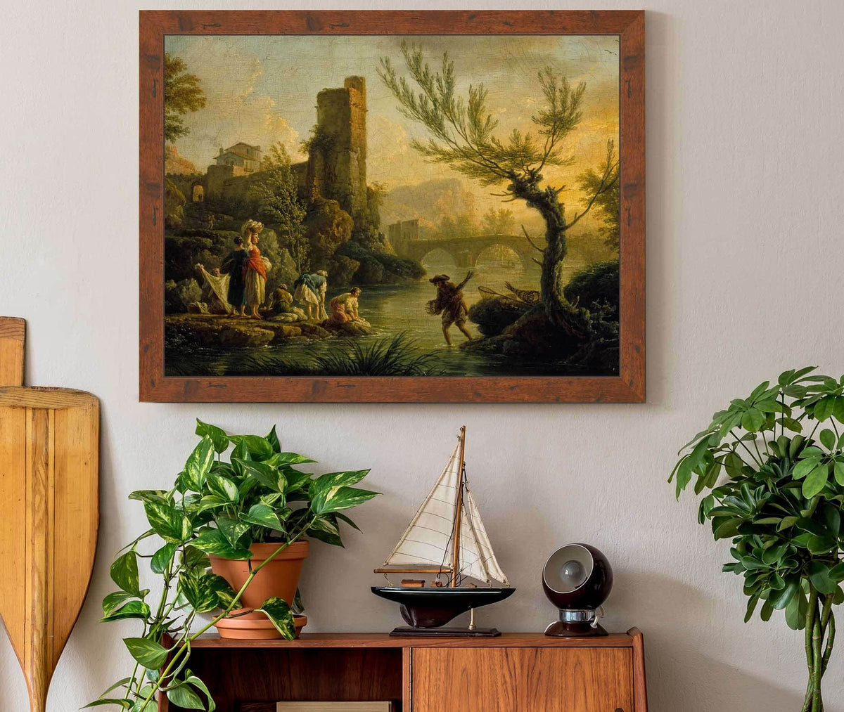 Paysage Avec Des Lavandieres by Claude Joseph Vernet