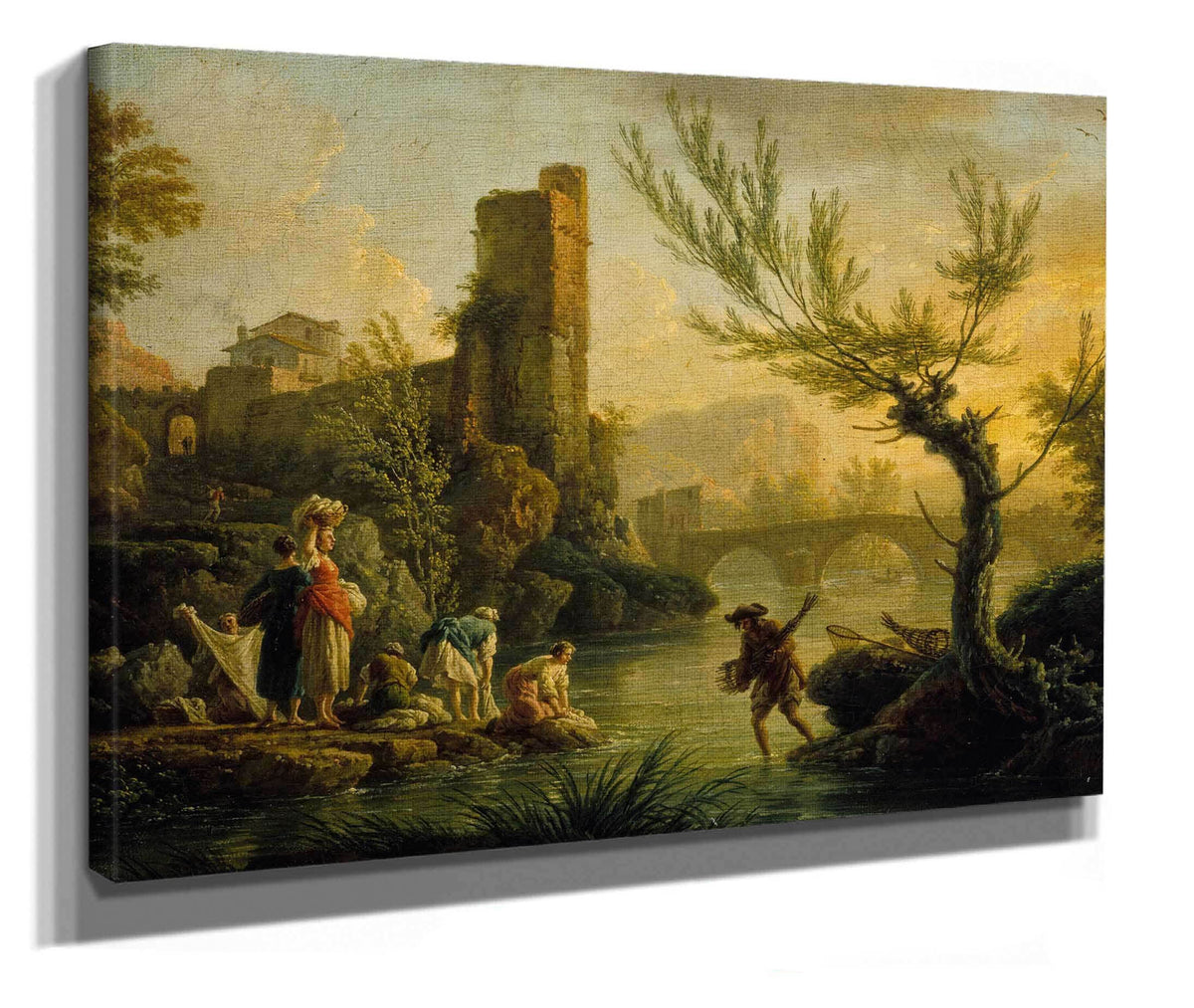 Paysage Avec Des Lavandieres by Claude Joseph Vernet